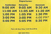 Wrangell Mountain Bus 的班次表